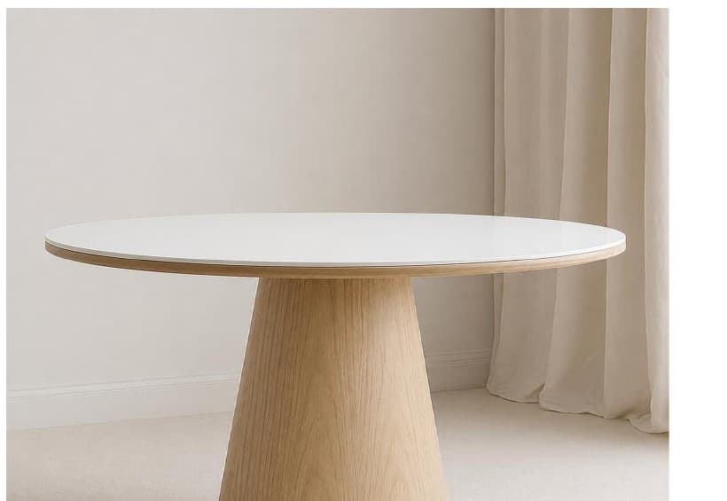 Mesa de comedor Reishi en madera natural — Casa Poiré